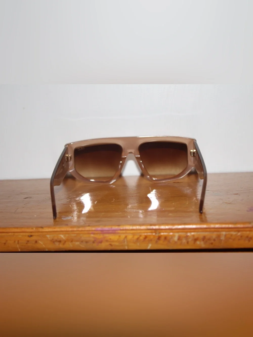 DEZI Brown Tinted Oversized Square Sunglasses for Men